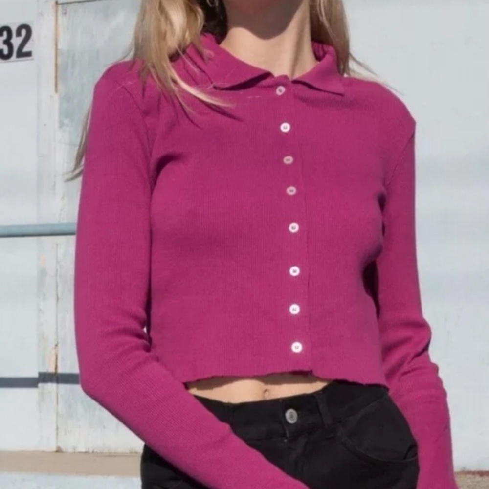 Dark Pink Brandy Melville Caroline  top